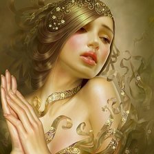 Схема вышивки «девушка»