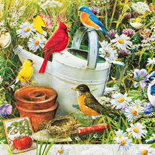 Схема вышивки «uccellini»