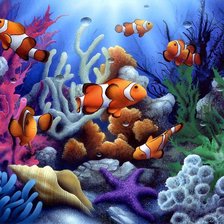 Схема вышивки «морские обитатели»