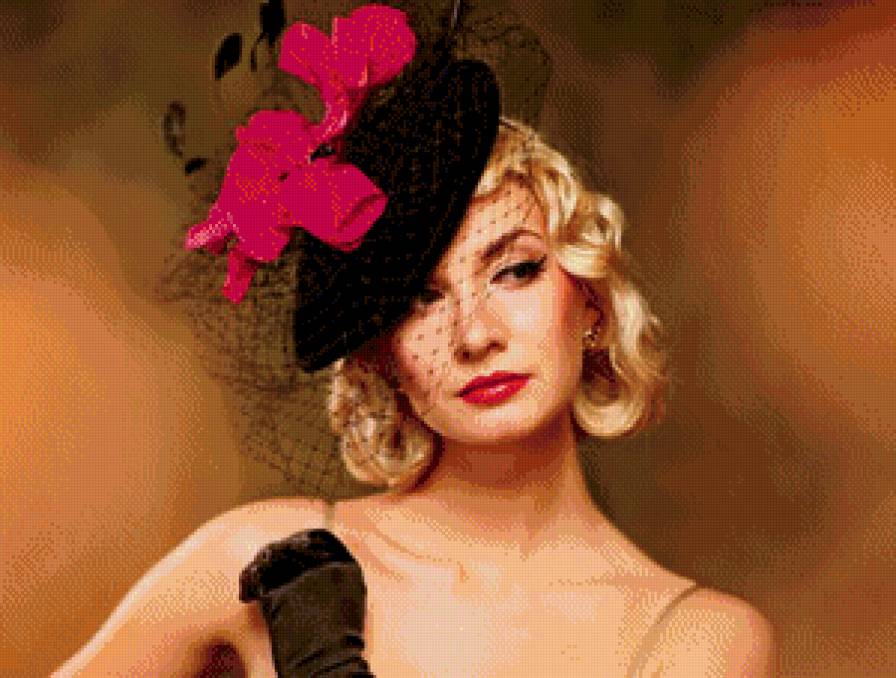 девушка - красота, ретро, портрет, девушка, картина - предпросмотр