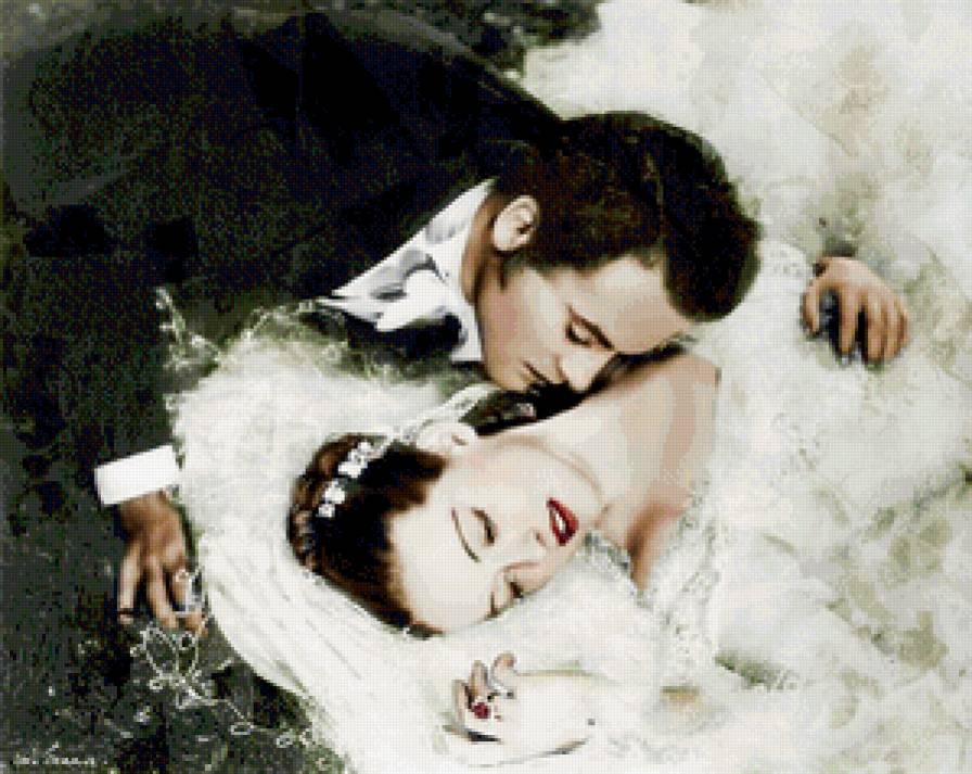 любовь - романтика, красота, девушка, картина, пара, любовь - предпросмотр