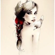 Девушка и голуби