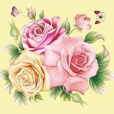 Схема вышивки «Розы»