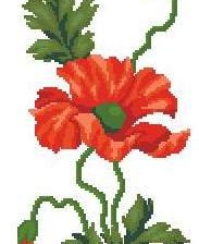 Схема вышивки «маки для чехла на мобильный»