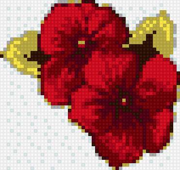 гибискус - вышивка бисер - предпросмотр