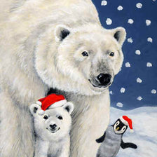 Схема вышивки «Белые медведи»