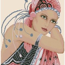 Схема вышивки «девушка»