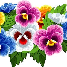 Схема вышивки «Анютки»