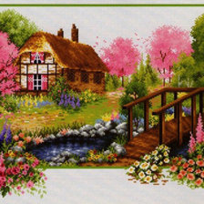 Схема вышивки «Времена года Весна»