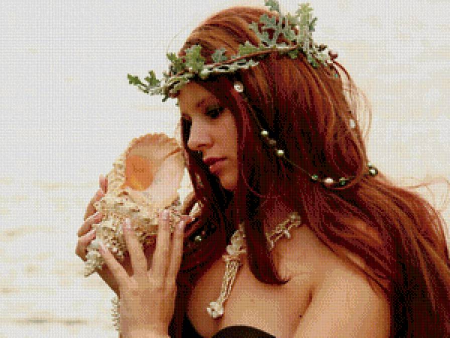 русалка - портрет, девушка, море, пара, любовь, картина, красота - предпросмотр