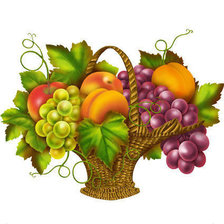 Схема вышивки «корзинка с фруктами»