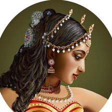 Схема вышивки «Прекрасная индианка»