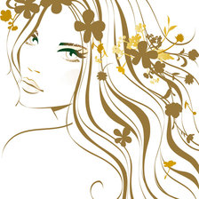 Схема вышивки «Девушка»