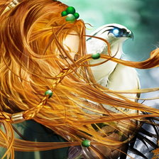 Схема вышивки «принцесса с птичкой»