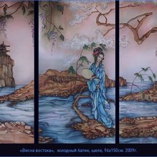 Схема вышивки «триптих в японском стиле»