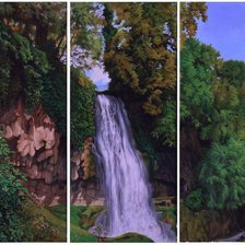 Схема вышивки «триптих водопад»