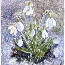 Схема вышивки «подснежники»