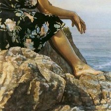 девушка на скалах