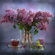 Схема вышивки «сирень»