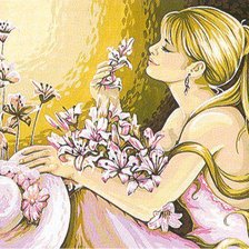 Схема вышивки «девушка»