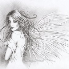 Схема вышивки «ангел»