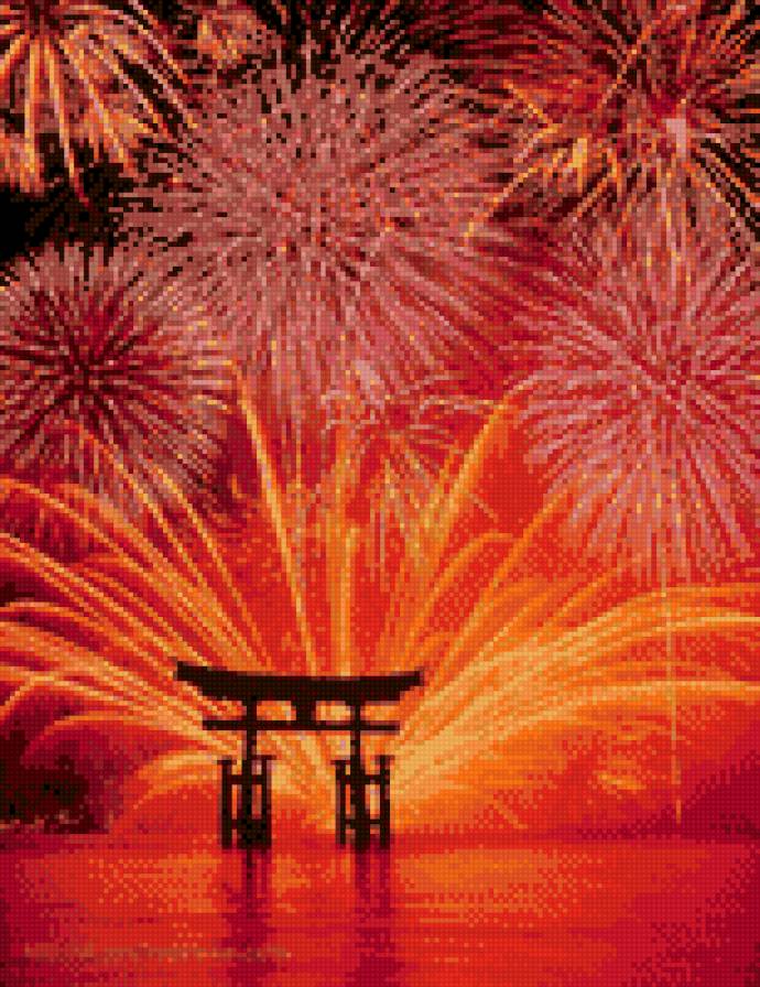 Салют - феерверк, праздник, природа - предпросмотр