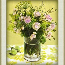 Схема вышивки «Полевые розочки...»