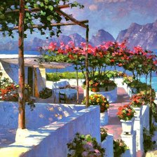 Схема вышивки «Вид на море»