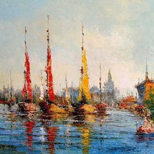 Схема вышивки «żaglówki»