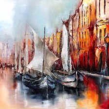 Схема вышивки «żaglówki»