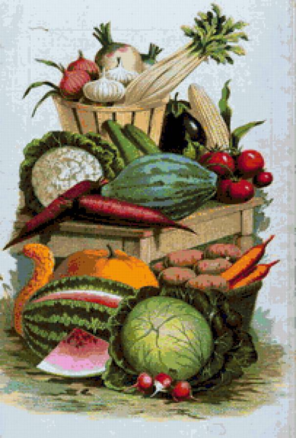 овощной натюрморт - натюрморт, овощи - предпросмотр