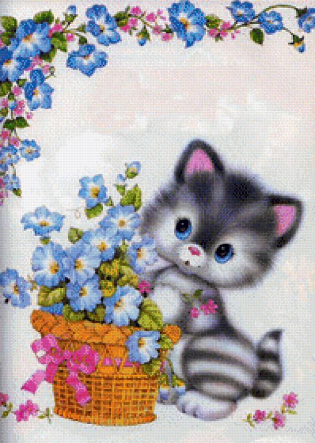 коток и незабудки - предпросмотр