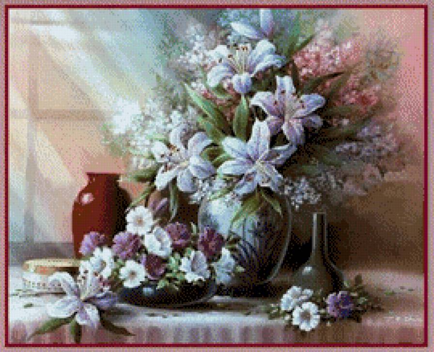 Натюрморт из лилий - предпросмотр