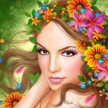 Схема вышивки «Девушка в веночке»