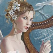Девушка с арфой
