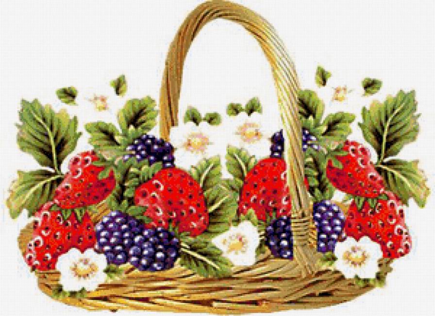 карзиночка с ягодами - картина - предпросмотр