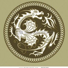 Схема вышивки «дракон»