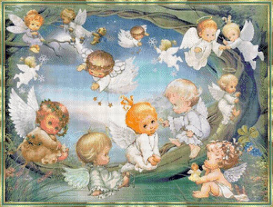 Ангелочки - дети, крылья, ангел - предпросмотр