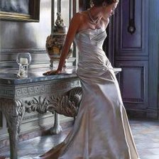 Схема вышивки «шелковое платье»