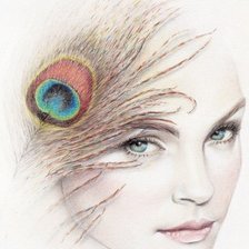 Схема вышивки «Дама ретро»