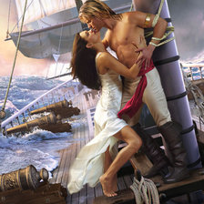 Схема вышивки «он и она»