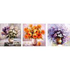 Схема вышивки «триптих цветы»