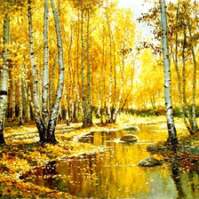 Схема вышивки «золотая осень»