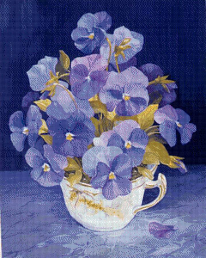 серия "цветы" - цветы.чашка - предпросмотр