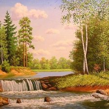 Схема вышивки «летний пейзаж»