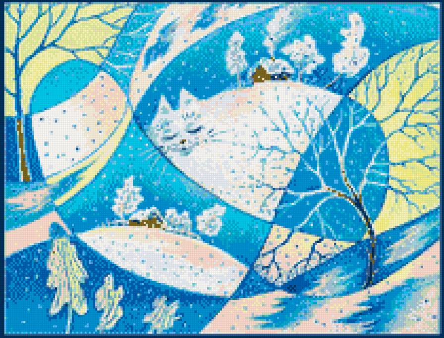 Зимний кот - зима, коты - предпросмотр