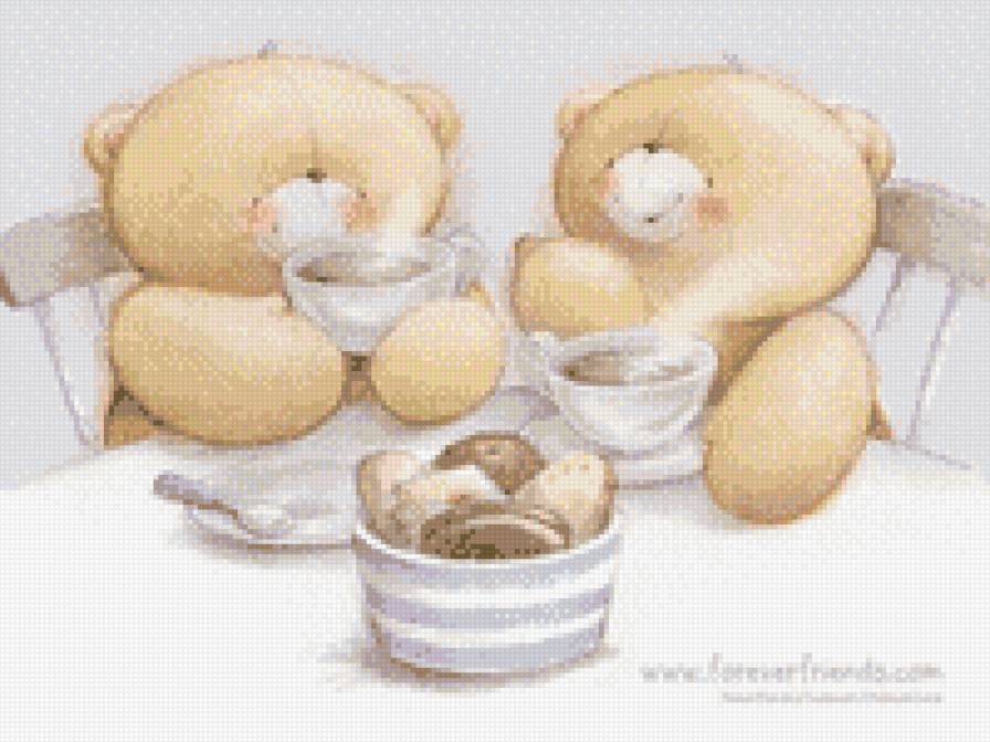 чаепитие - чай, мишки, гости, дружба, мультики, детские - предпросмотр