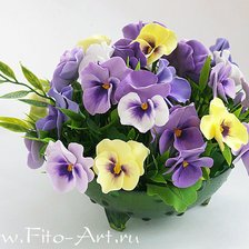 Схема вышивки «анютыны глазки»