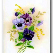 Схема вышивки «анютыны глазки»