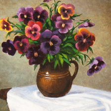 Схема вышивки «анютыны глазки»